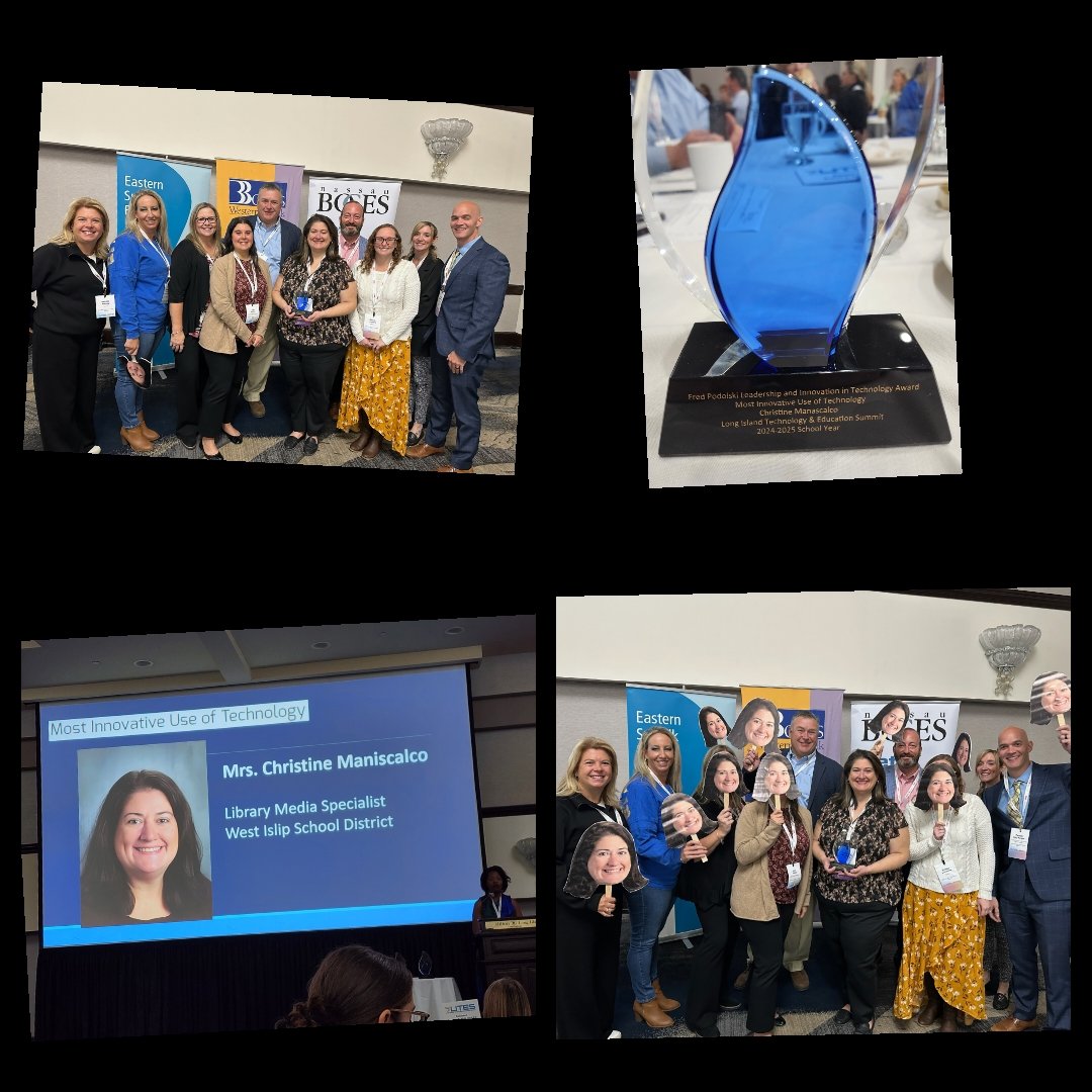 Paul Romanelli, Ed.D. (@romanellipaul) on Twitter photo So proud <a href="/MrsBookNerd24/">Christine Maniscalco</a>-Fred Podolski Most Innovative Use of Technology award-creative, unique and resourceful use of technology-Positive impact on the students of West Islip! #WIproud @DrPrendon <a href="/Kim_TechTeach/">Kimberly Crouch</a> <a href="/aofarrella/">Andrew O'Farrell</a> <a href="/LaurenLayWI/">Lauren Lay</a> <a href="/TrishPortnoy/">Applying with Trish</a> <a href="/trishhinchman/">Trish Hinchman</a> <a href="/sweetdee125/">denise lamattina</a> So proud <a href="/MrsBookNerd24/">Christine Maniscalco</a>-Fred Podolski Most Innovative Use of Technology award-creative, unique and resourceful use of technology-Positive impact on the students of West Islip! #WIproud @DrPrendon <a href="/Kim_TechTeach/">Kimberly Crouch</a> <a href="/aofarrella/">Andrew O'Farrell</a> <a href="/LaurenLayWI/">Lauren Lay</a> <a href="/TrishPortnoy/">Applying with Trish</a> <a href="/trishhinchman/">Trish Hinchman</a> <a href="/sweetdee125/">denise lamattina</a>
