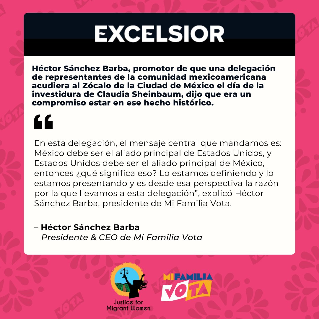 <a href="/Excelsior/">Excélsior</a> <a href="/Hesanche/">Hector Sanchez Barba</a> <a href="/MonicaRamirezOH/">Monica Ramirez</a> <a href="/mujerxsrising/">Justice for Migrant Women</a> @hesanche