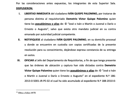 jsudaka's tweet photo. Se confirma el papelón del ministro del Interior, Juan José Santivañez.
Poder Judicial ordenó la liberación de Iván Quispe Palomino porque no había una requisitoria contra él, sino contra su hermano Víctor Quispe Palomino, cabecilla del Militarizado Partido Comunista del Perú. https://t.co/wmrAY2vUSC