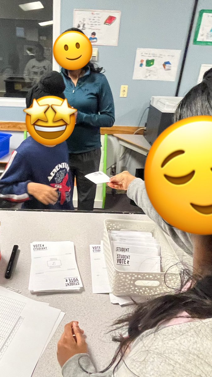 sarasemkiw's tweet photo. A very successful #studentvotebc @ Creekside Elementary today. Thanks to @CIVIX_Canada for helping educators to empower our students to make their voices heard and engage in provincial politics in a truly meaningful way. https://t.co/q0etzGAaa3