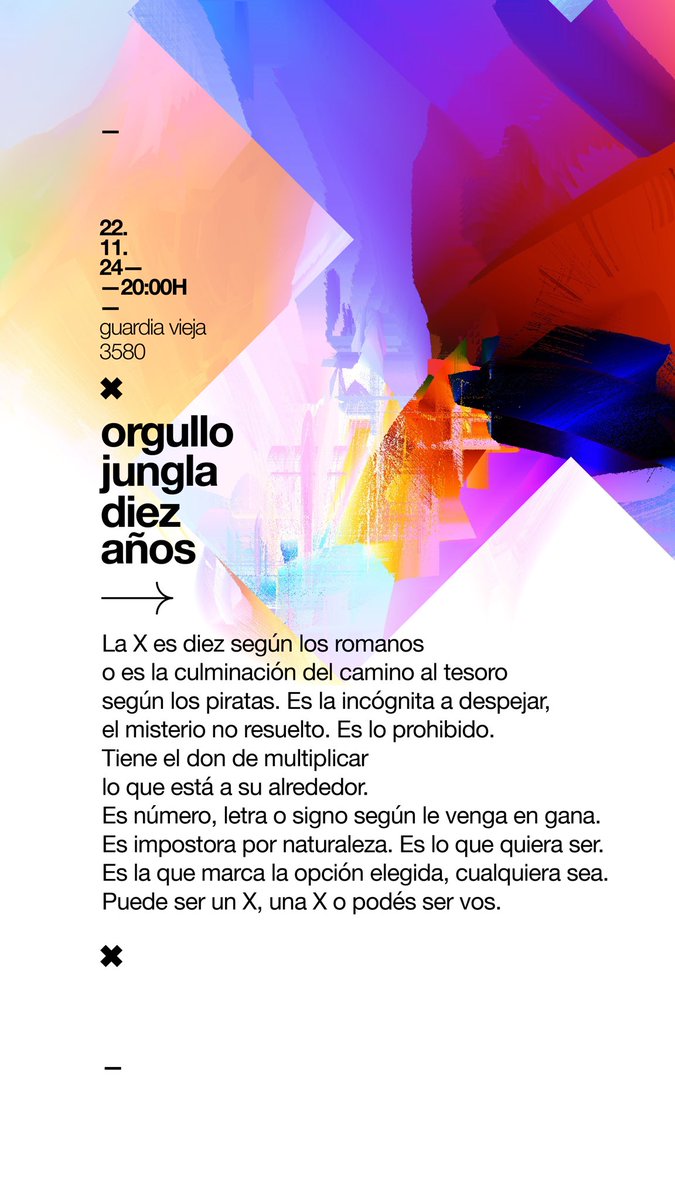 Orgullo X
10 años de Orgullo en Jungla
22.11 | 20.00H