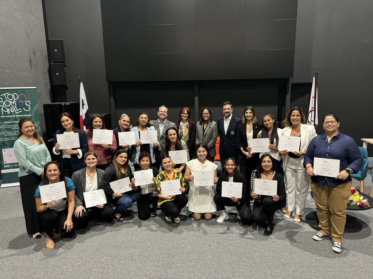 La ODESUR y el Comité Olímpico de Panamá celebran la Certificación Nacional de Deporte Seguro - Nivel Básico🏅28 participantes presentaron proyectos y 10 de ellos, de 🇦🇷🇦🇼🇧🇴 🇨🇱 🇨🇴 🇪🇨 🇵🇾 🇻🇪 y 🇺🇾, obtuvieron su certificación ¡Seguimos trabajando por un deporte seguro para todos!