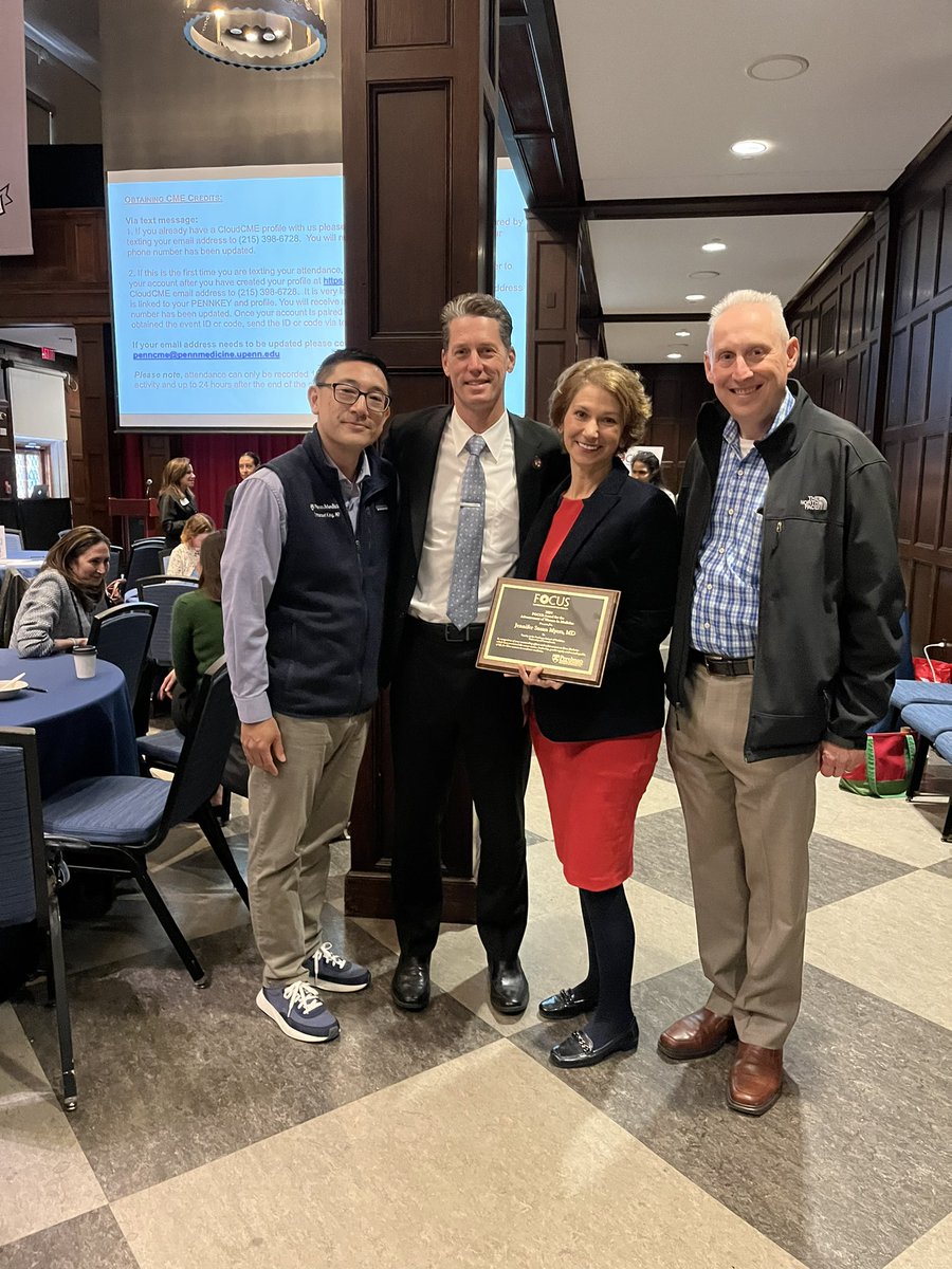 Jennifer S. Myers (@drjensmyers) on Twitter photo Humbled and honored to receive the <a href="/FOCUS_UPenn/">Penn FOCUS Program</a> award for the advancement of women in medicine. So grateful for my nominees @E_King_MD and <a href="/mlanefall/">Meghan Lane-Fall, MD, MSHP, FCCM</a> <a href="/CHIPS_Upenn1/">CHIPS@Upenn</a> <a href="/PennHospitalist/">Penn Medicine Division of Hospital Medicine</a> Humbled and honored to receive the <a href="/FOCUS_UPenn/">Penn FOCUS Program</a> award for the advancement of women in medicine. So grateful for my nominees @E_King_MD and <a href="/mlanefall/">Meghan Lane-Fall, MD, MSHP, FCCM</a> <a href="/CHIPS_Upenn1/">CHIPS@Upenn</a> <a href="/PennHospitalist/">Penn Medicine Division of Hospital Medicine</a>