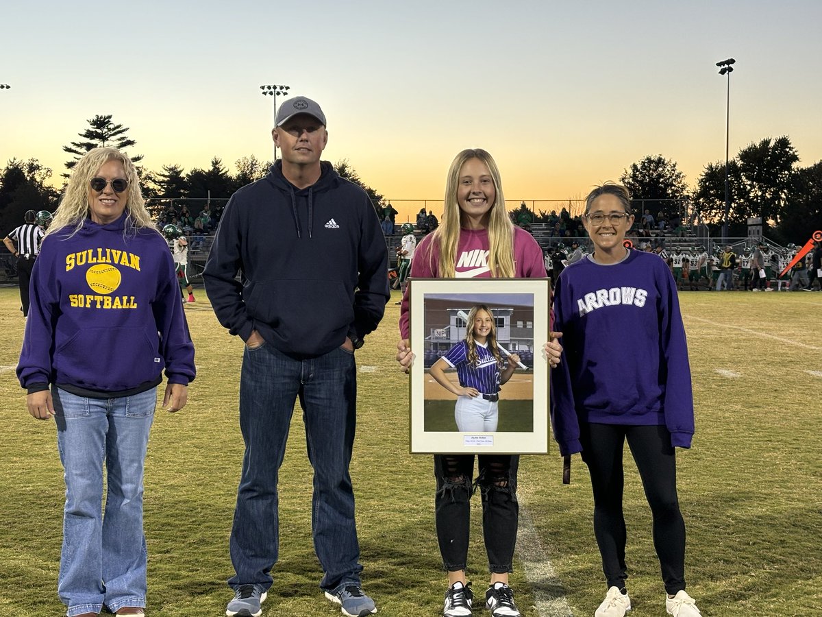Congrats to Jaylynn Hobbs !!💜💜- Jaylynn was named 1st team All-State in Softball for the 2024 season. She was presented with her Wall of Fame photo tonight at the SHS Football game
