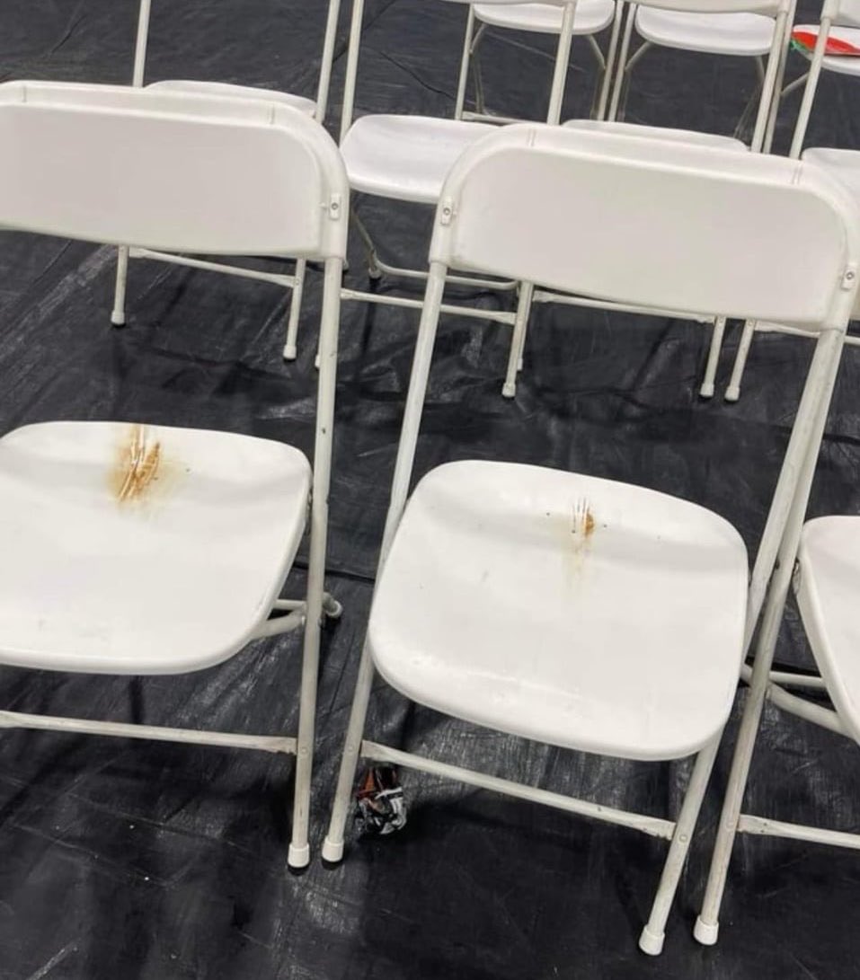 BREAKING: after rumors of Donald Trump shitting himself at rally, Fox News placed an incontinent pad under him 😭