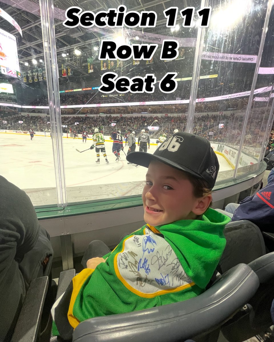 sneezyroo's tweet photo. Go @LondonKnights Go!  @CoultersRx Section 111, Row B, Seat 6.  First game with the new leadership group!  Let's go boys! #snapshotgiveaway https://t.co/Iqq8B96dJR