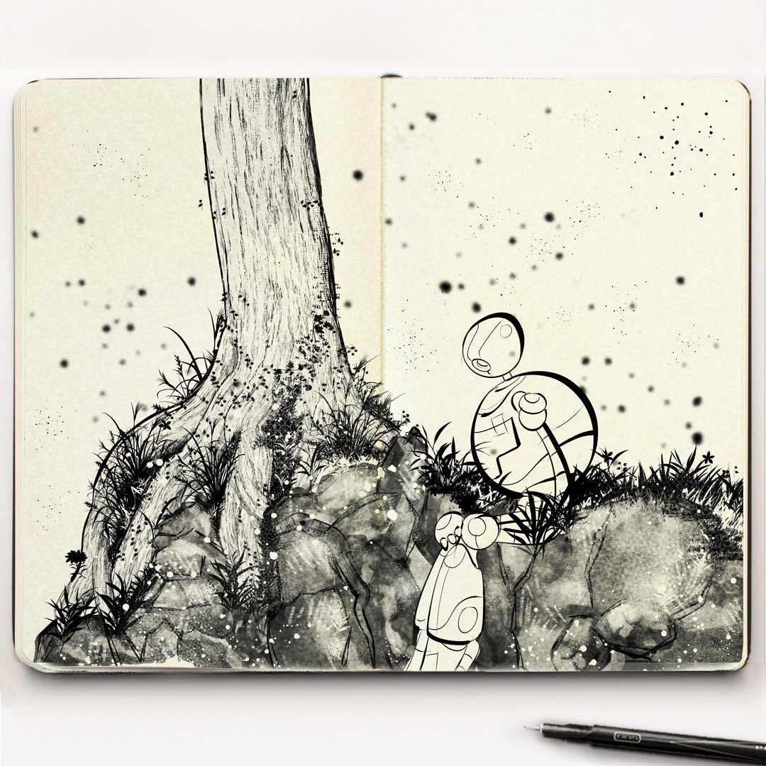 myinkcorner's tweet image. #inktober day 17 #thewildrobot