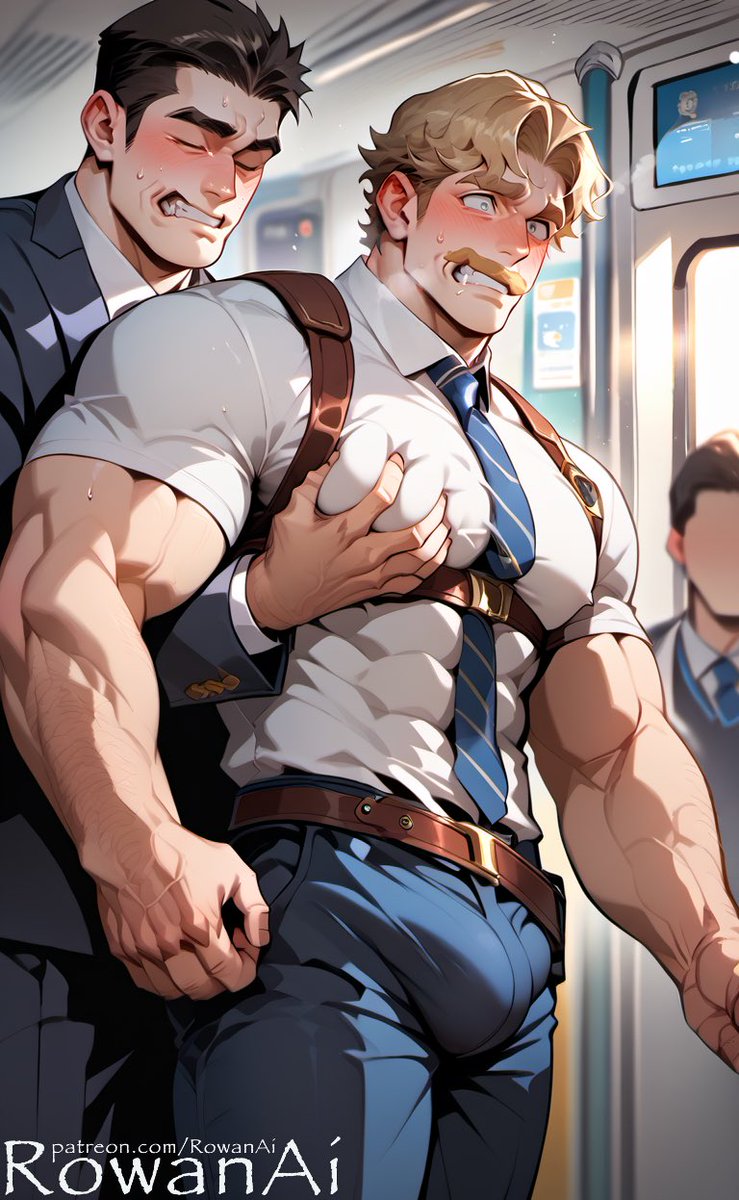 AiRowanAi's tweet photo. #RowanAi #bara #gay #AIart #nsfw https://t.co/jYGQlLFDXz