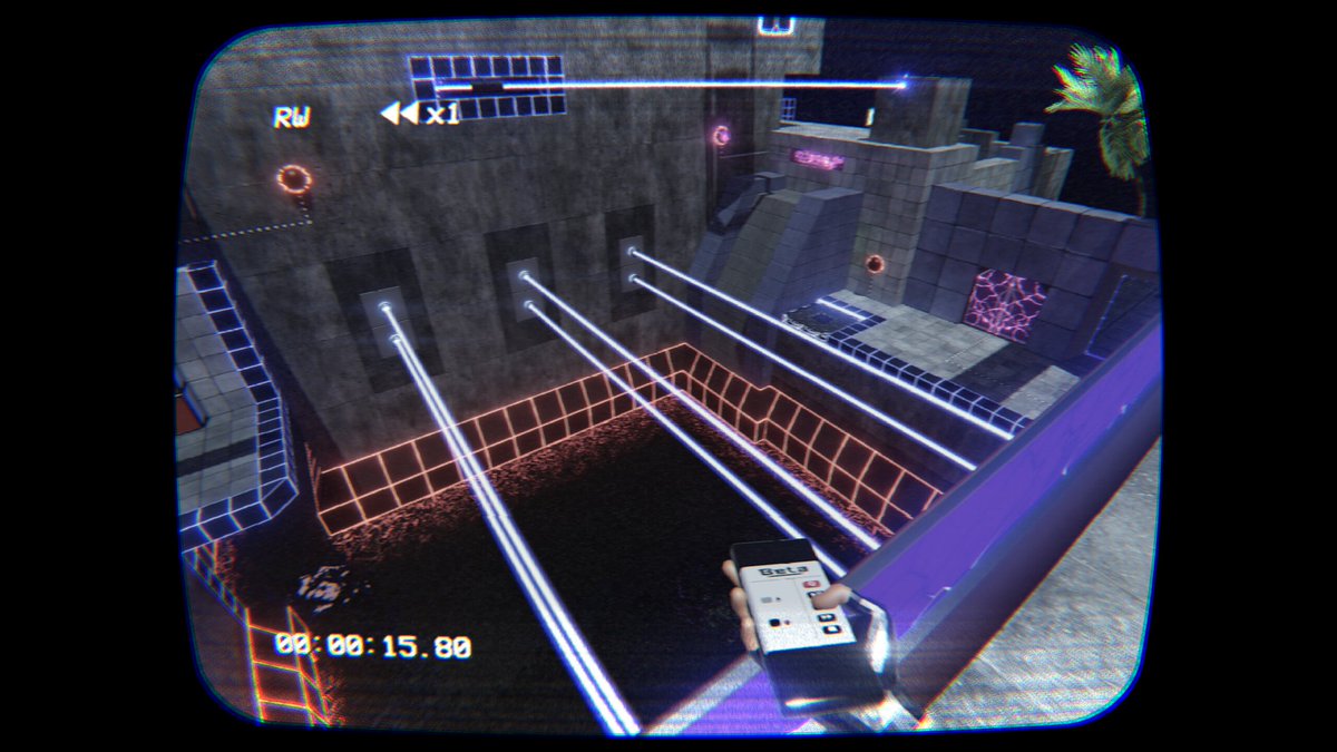 nexcide's tweet photo. @IndieBandits Beta MAX. Rewind time to solve puzzles. Demo out now. Full game out next month ⏪ https://t.co/BEPhhSWNL1