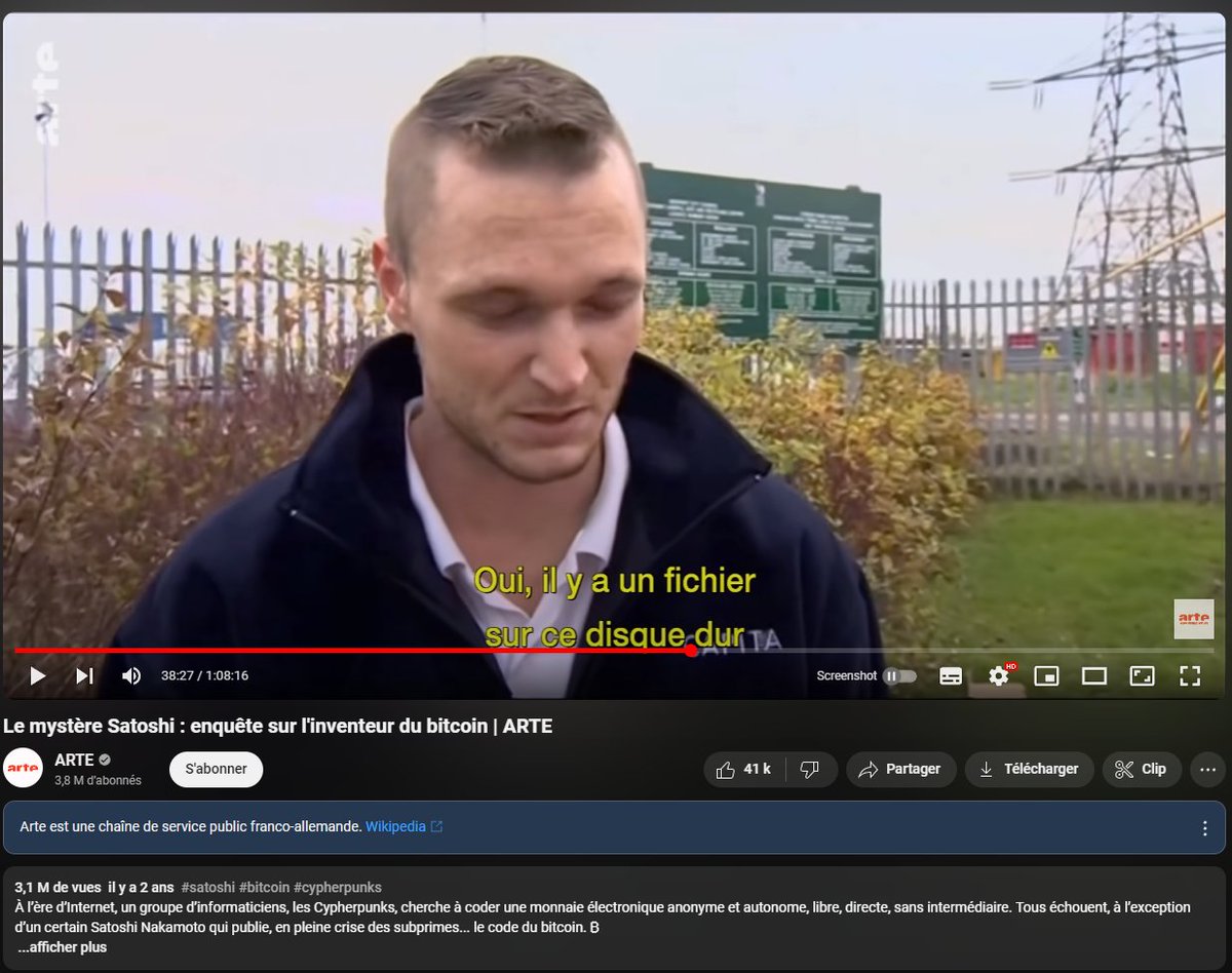 CryptoJyjy's tweet photo. Attends je le connais lui !!! Il était dans le reportage d'Arte sur Satoshi il y'a deux ans ! 
Il l'a toujours pas retrouvé ? 🤣 https://t.co/dDQw5KSEdv