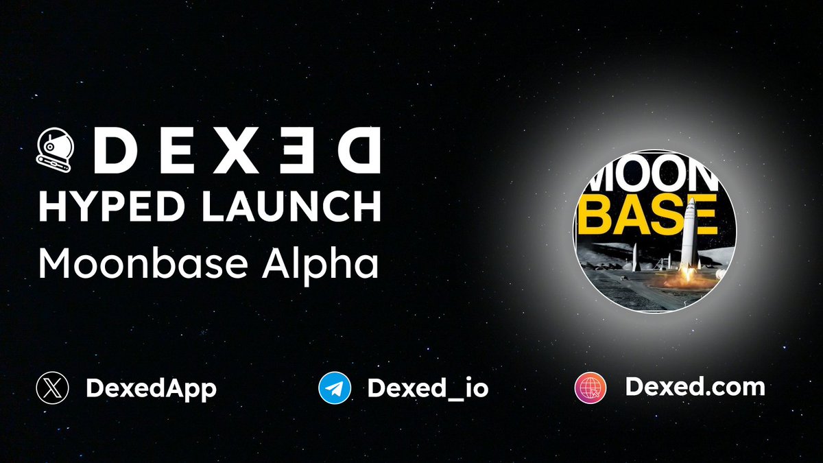 dexed_eth's tweet image. 🔥#ETH HYPED LAUNCH
Moonbase Alpha $MOONBASE - t.me/moonbasealphae… #MOONBASE
📄 CA : 0xEFFB3d7ccFEB6142727eB53eea9007D0ed5F4993
📈 Chart : dexed.com/eth/0xC7584cC0…
🚀 Vote : dexed.com/eth/0xC7584cC0…

╰┈➤ Follow @DexedApp