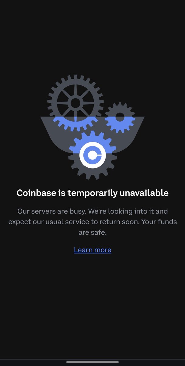LukeServas's tweet photo. #Coinbase must be practicing for the next major market move. https://t.co/W61fDeIf9s