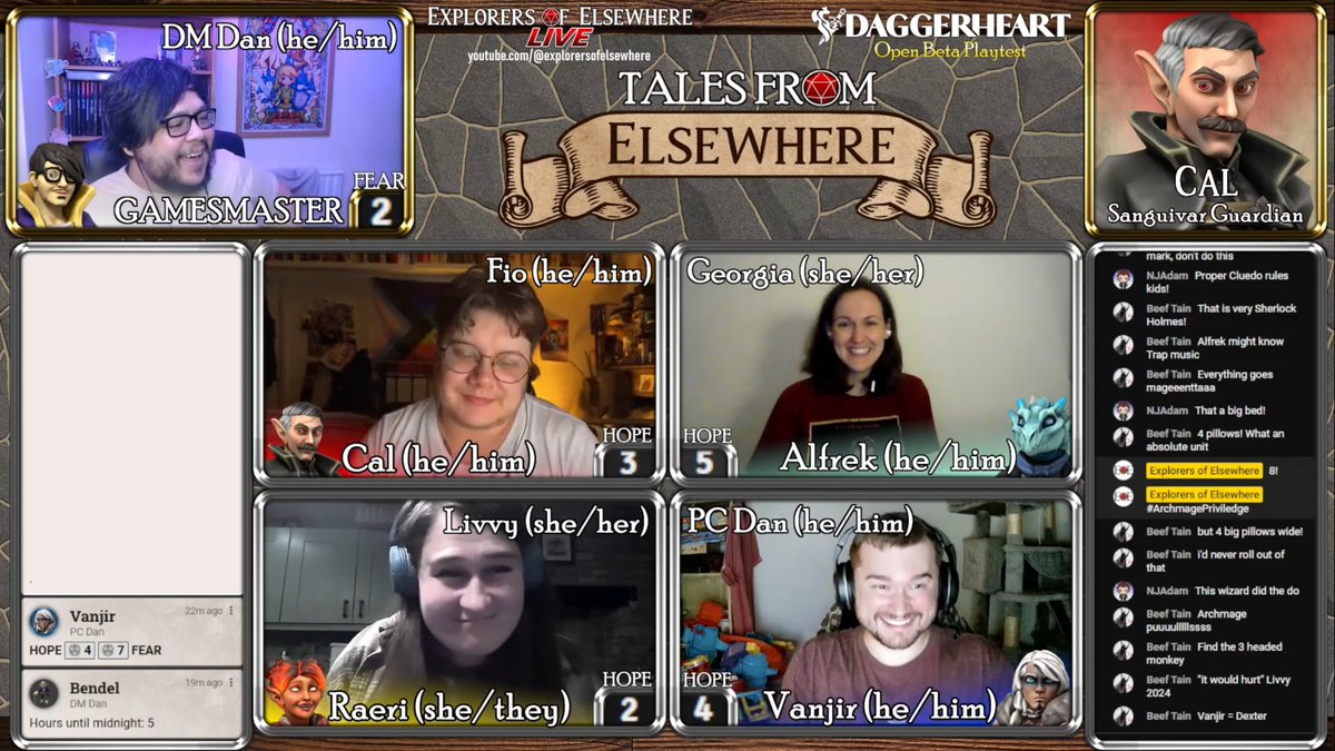EoElsewhere's tweet photo. I regret to announce that there has been a MURDER (and the Explorers have to figure out who did it)!

Watch the next ep of our #Daggerheart livestream over on the EoE YT channel (link in the comments!) and please sub for more #ttrpg goodness!

#criticalrole #dnd #ttrpgcommunity https://t.co/KfUkgLWLhc
