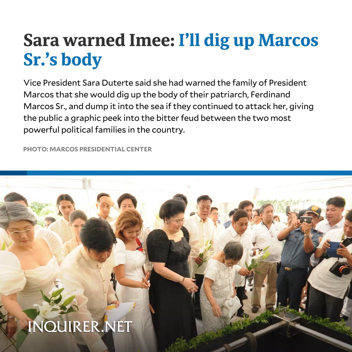 inquirerdotnet's tweet photo. Vice President Sara Duterte said she made the threat to Senator Imee, the elder sister of the President, in a “group chat” that included other people she did not identify. 

READ MORE: https://t.co/mzHLWgM6sU https://t.co/boLuEmfMcD