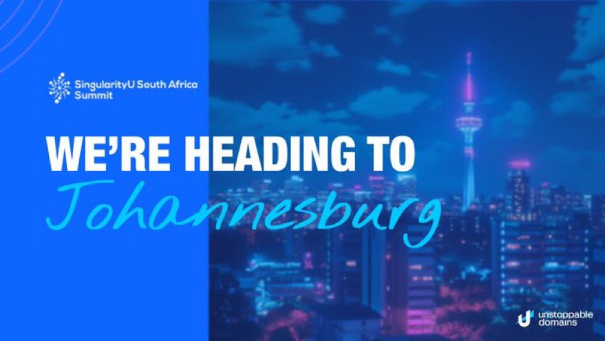I’m so excited to be in Africa on October 21st chatting about <a href="/unstoppableweb/">Unstoppable Domains</a> and the power of domains!!

But the real excitement is that I finally get to meet <a href="/Ethernetexplora/">Superman.x | ai.crypto</a> in PERSON  for a domainer roundtable!!!!

Perfect Africa trip!!!

🚀 <a href="/SUSouthAfrica/">Singularity South Africa</a> <a href="/micmannsa/">micmann.eth</a>