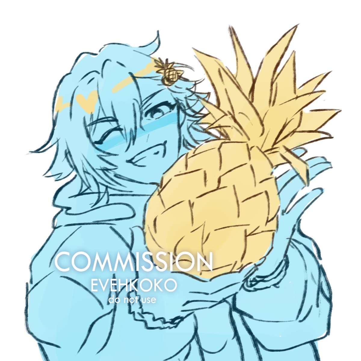 ringaifu's tweet photo. tamaki and minami skeb c0mmission for pineapple 🍍 https://t.co/rDkLLj96lg
