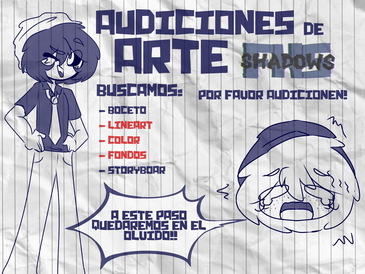 FhsOfTheShadow's tweet photo. ¡AUDICIONES DE ARTE ABIERTAS! NECESITAMOS SU AYUDA!! Nos cuesta mucho trabajo actualmente y el equipo de arte está inactivo en su mayoría ¡Ayuda por favor!

https://t.co/Z3fiZCFN11

#FHS #FNAFHS #FHSOFTHESHADOWS #FHSSHADOWS #Fhs #FhsOTS https://t.co/gGET6bwVg1