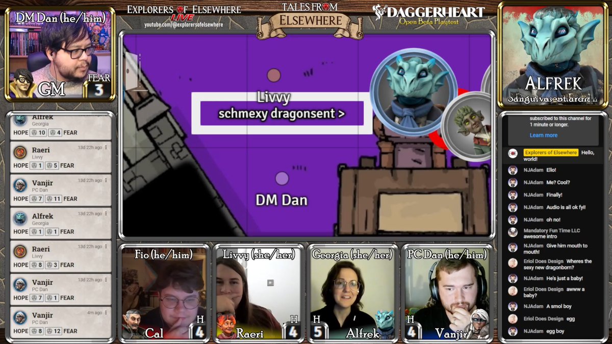 EoElsewhere's tweet photo. Another tragedy strikes the party as the Explorers feel more pressure to uncover the murderer's identity in our #Daggerheart #actualplay!

Watch it on the EoE YT channel (link in comments) and be sure to like, comment &amp; sub for more #ttrpg content!  
#criticalrole #ttrpgcommunity https://t.co/RT2XQj4RtZ