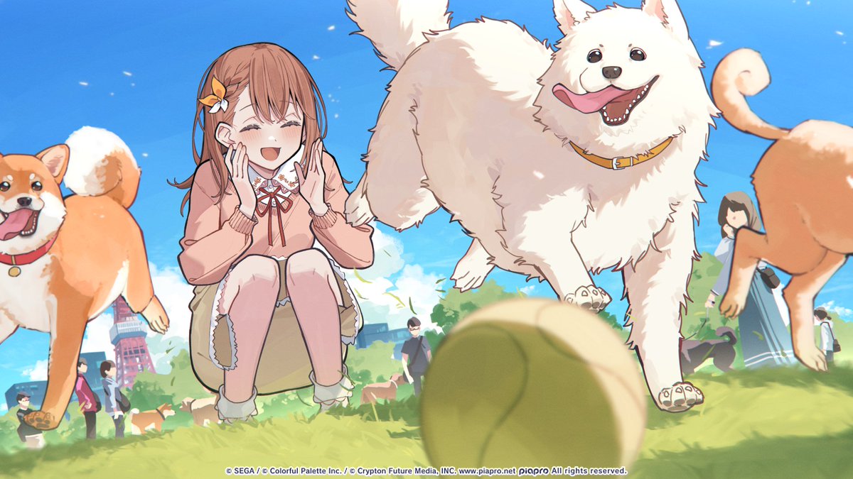 ColorfulStageEN's tweet photo. GO SAMO-CHAN GO!! 🐕

Minori's hobby is to look after animals, like her dog Samo-chan.

Share your pets in the comments below~

🎨: 月野 (@tsuki_nonono )

#ColorfulStageActivities https://t.co/m8Yfze9AgH
