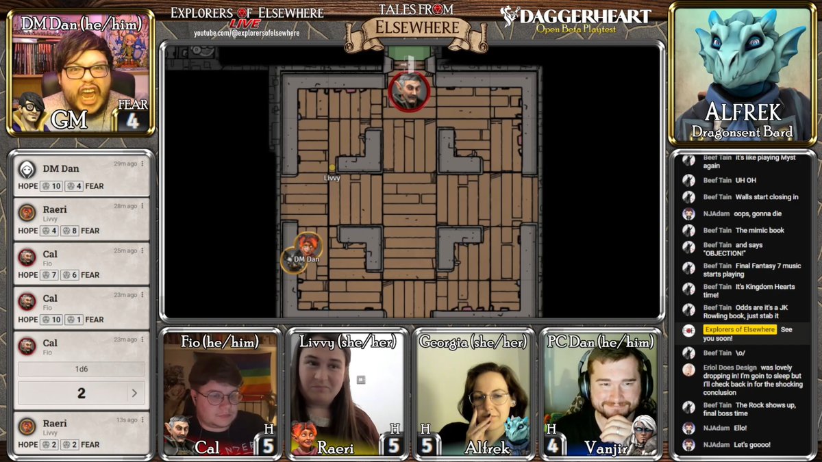 EoElsewhere's tweet photo. The Explorers race to find the final clues of the murder mystery as the clock ticks down to midnight in the final episode of our #Daggerheart livestream #actualplay!

Watch on the EoE YT channel (link in comments) - like &amp; sub for more content!

#ttrpgcommunity #selfpromosaturday https://t.co/7dlhYpmrS0