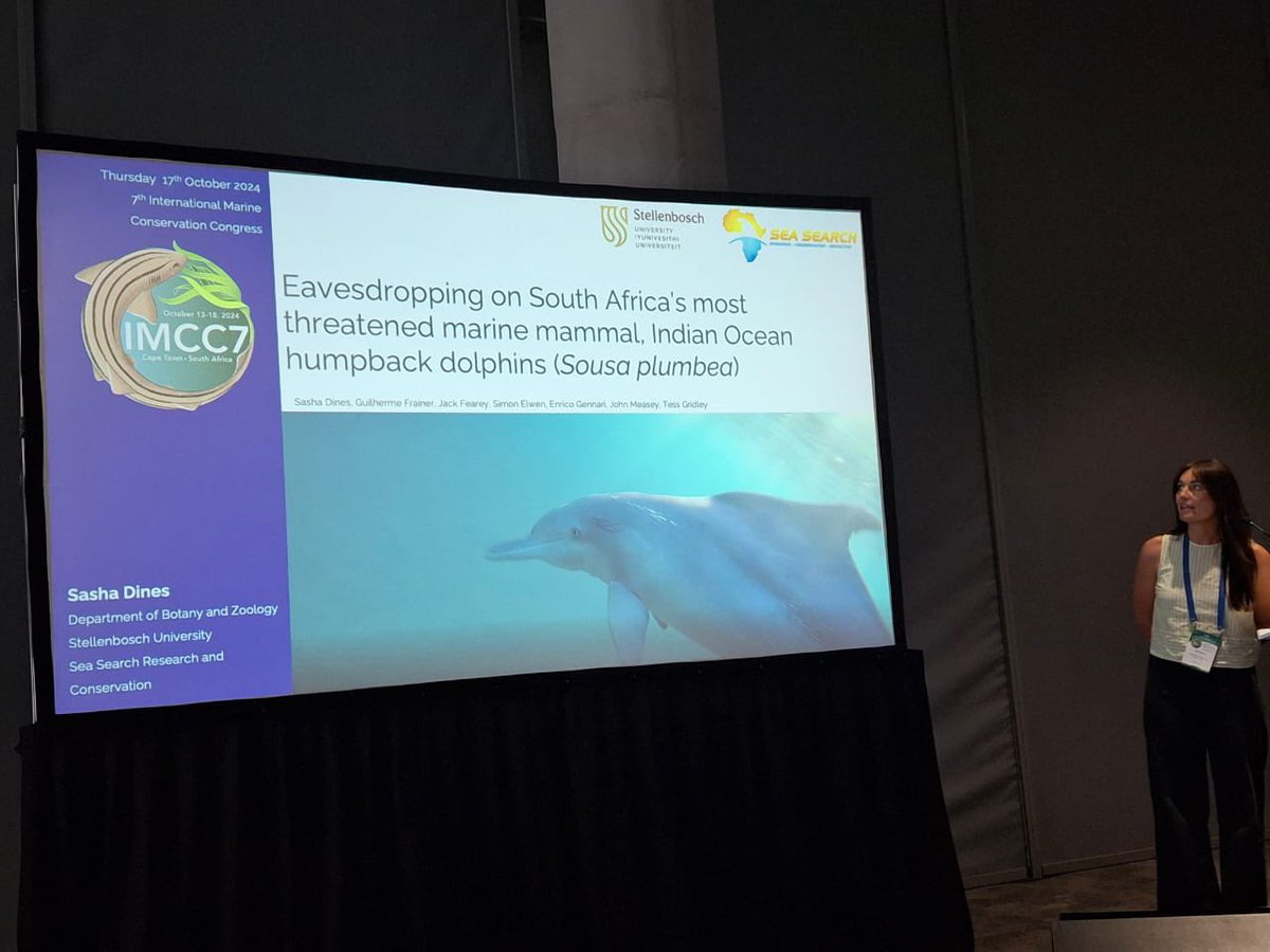 A busy week of conferencing for the Sea Search team this past week at the largest gathering of ocean conservationists in the world at the #IMCC7 - Simon and Sasha also presented some of their work looking at the more elusive species along our coastlines #doinggoodscience