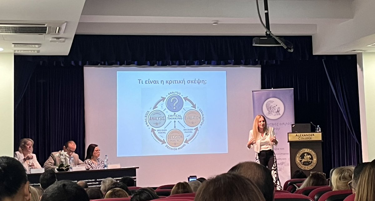 Dr. Angeli’s talk on “Artificial Intelligence as a Tool for the Development of Critical Thinking”at the 23rd Pan-Cyprian Scientific Conference of the Cyprus Educational Association
“A.I. in Education: Its critical use for the development of learning skills” #AI #digitallearning