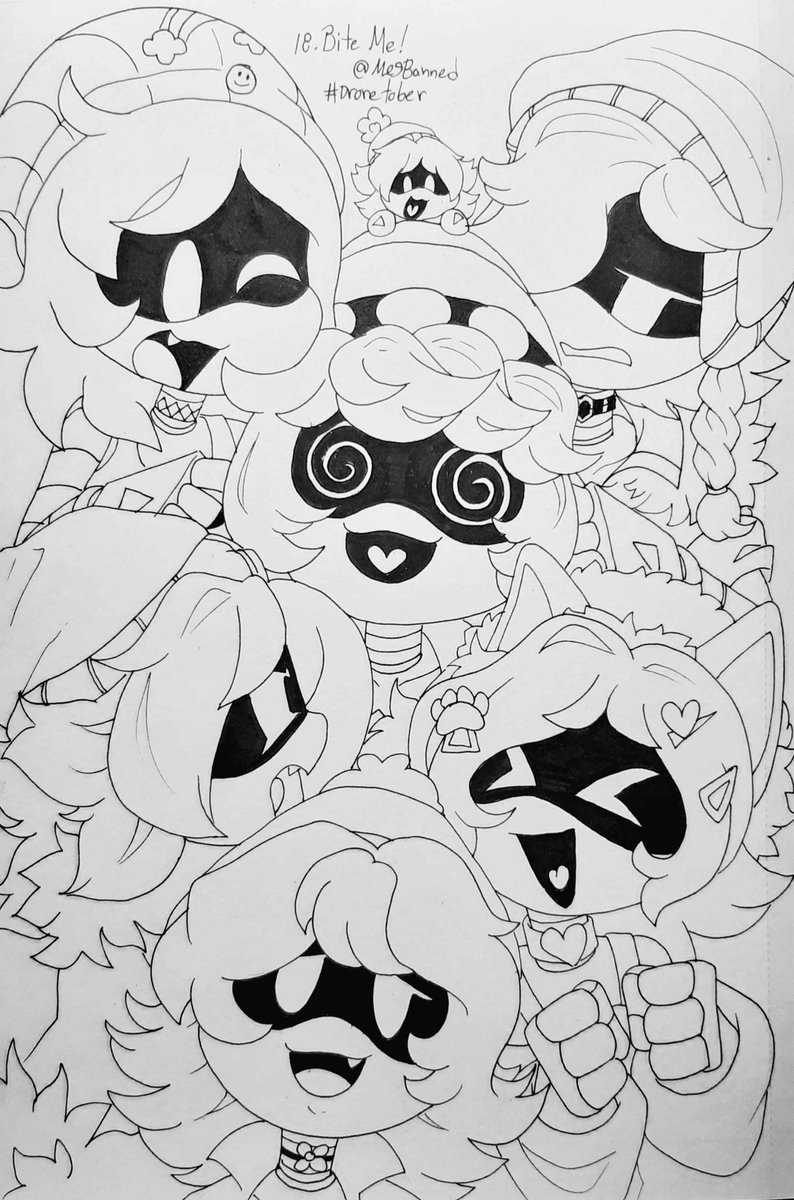 Day 18, Bite me!

But there are different Uzis!

I didn't shade this one as I'd like to try coloring it later-

#murderdrones #murderdronesfanart #dronetober