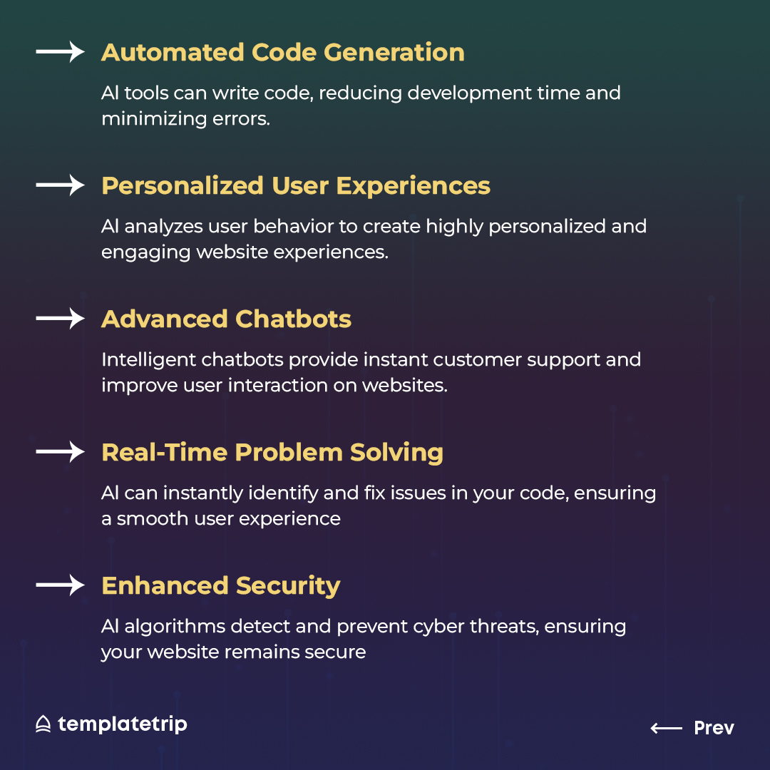 How AI is Shaping the Future of Web Development. 
AI is making web development faster and smarter.

Visit our Site for web development - templatetrip.com

#ai #webdevelopment #techtrends #websecurity #futureoftech #trend