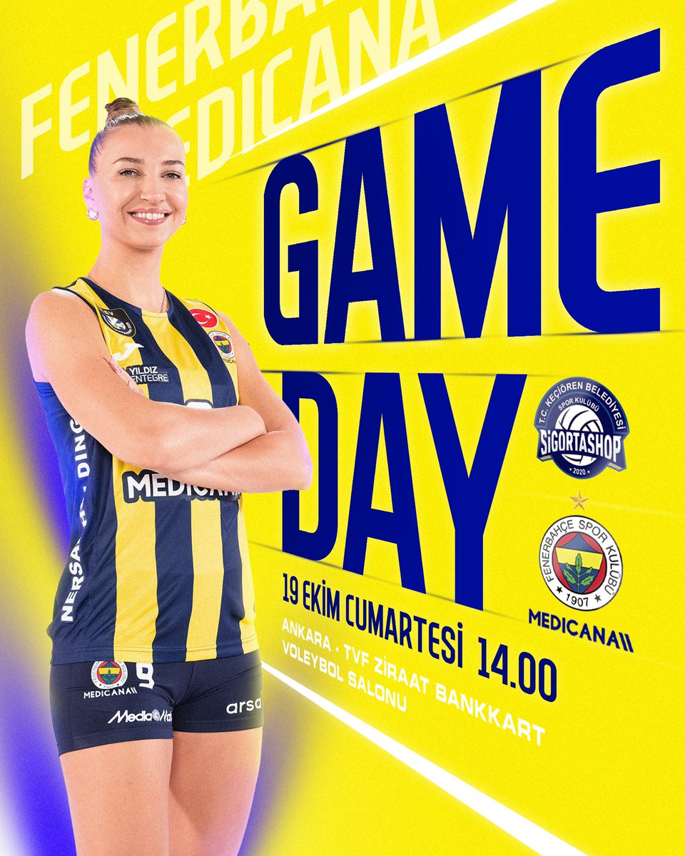 📣 𝐌𝐀𝐂̧ 𝐆𝐔̈𝐍𝐔̈! 

Vodafone Sultanlar Ligi 2024-2025 Sezonu Üçüncü Maç! 

🆚 Keçiören Belediyesi Sigorta Shop 
🕑 14.00
📍 TVF Ziraat Bankkart Voleybol Salonu
📺 TVF Voleybol TV
📲 #SarıMelekler
🔗 biletinial.com/tr-tr/spor/kec…