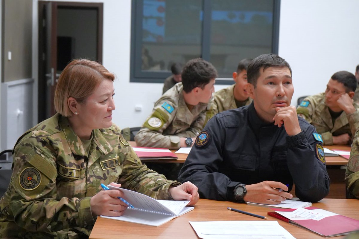 kazcentofficial's tweet photo. A three-day international course on the Law of Armed Conflict, organized in partnership with the International Committee of the Red Cross, has been successfully completed on the basis of the  Peace Operations Center of the Ministry of Defense of the Republic of Kazakhstan. https://t.co/0RPiCuFa78
