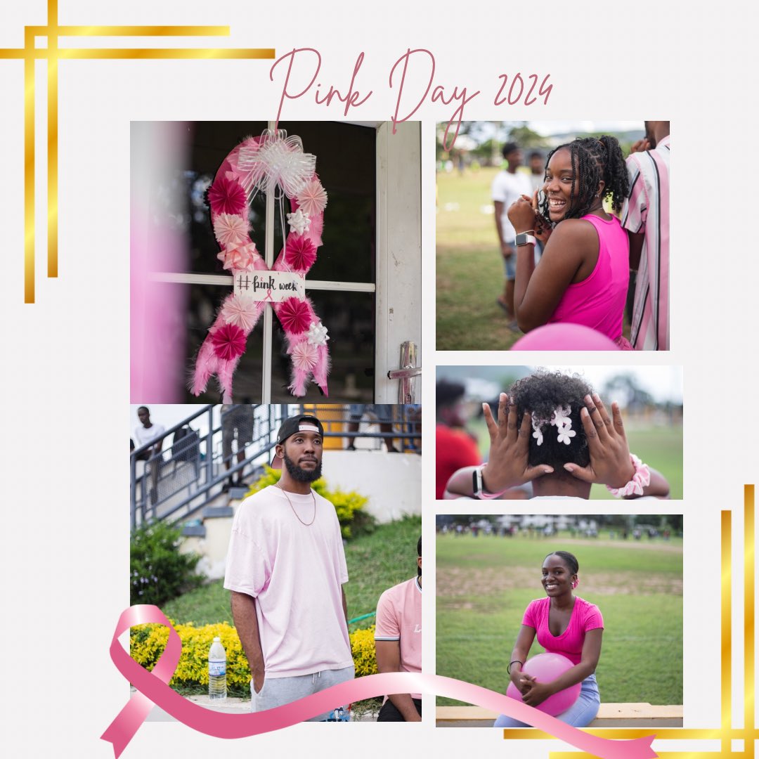 UTStudentsUnion's tweet photo. The UTech, Ja. Students' Union Council would like to extend our heartfelt gratitude to all the students who wore pink on Monday, October 14, 2024, to support Breast Cancer Awareness. 💕

#UTechPinkDay2024
#refocus
#restructure
#reenergize
#USU2024 https://t.co/LcAJzckE6V