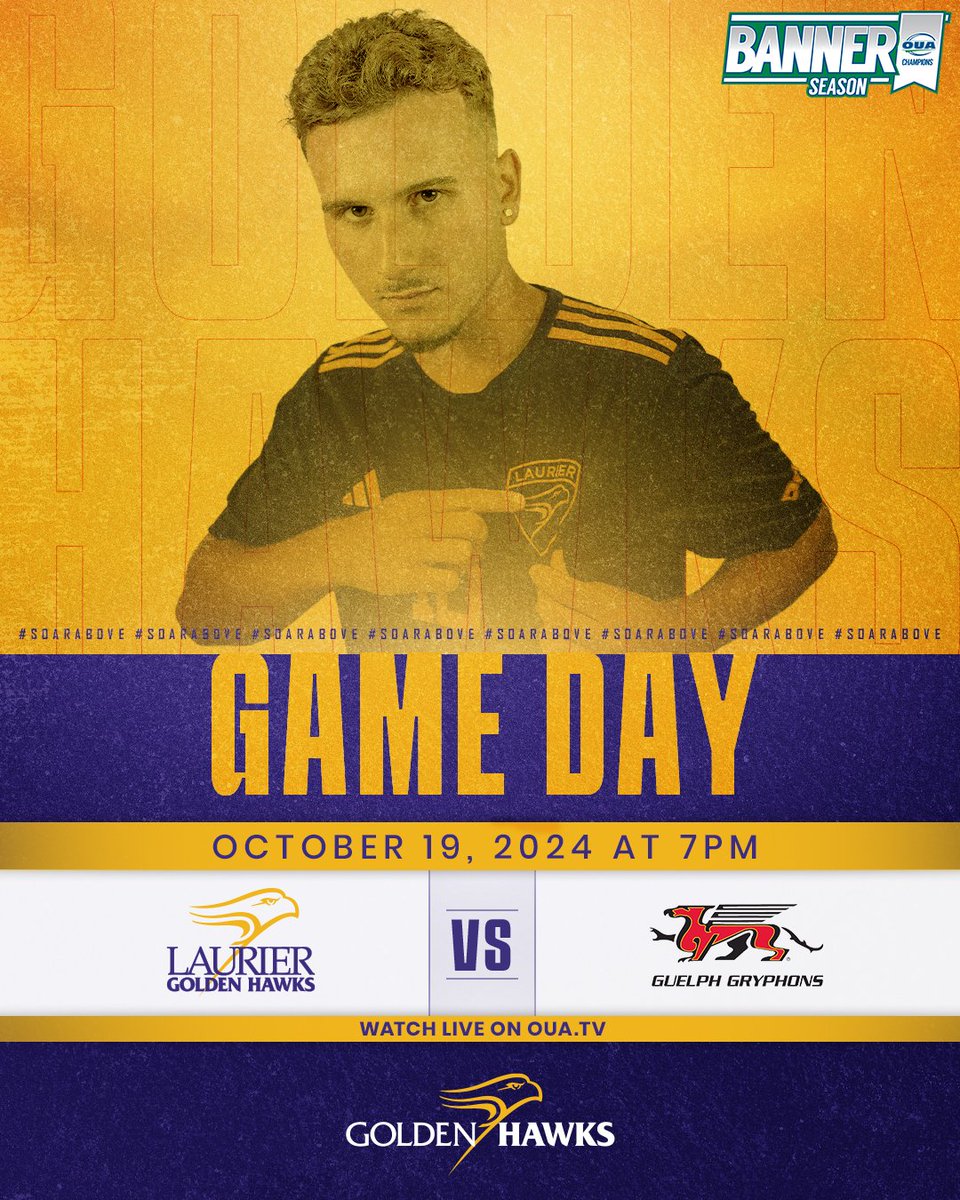 Highway 7 Rivalry: <a href="/OUAsport/">Ontario University Athletics</a> playoff soccer edition

🆚: <a href="/guelph_gryphons/">Guelph Gryphons</a> 
⌚️: 7PM
📍: Ansley Alumni Field
🎟️: Admission is FREE!
💻: OUA.tv

#SoarAbove 
📸: <a href="/cloudnorthtv/">Cloud North TV</a>
