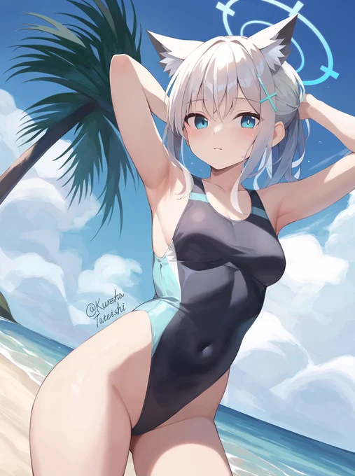#ブルアカ #BlueArchive #블루아카이브 水着シロコ 