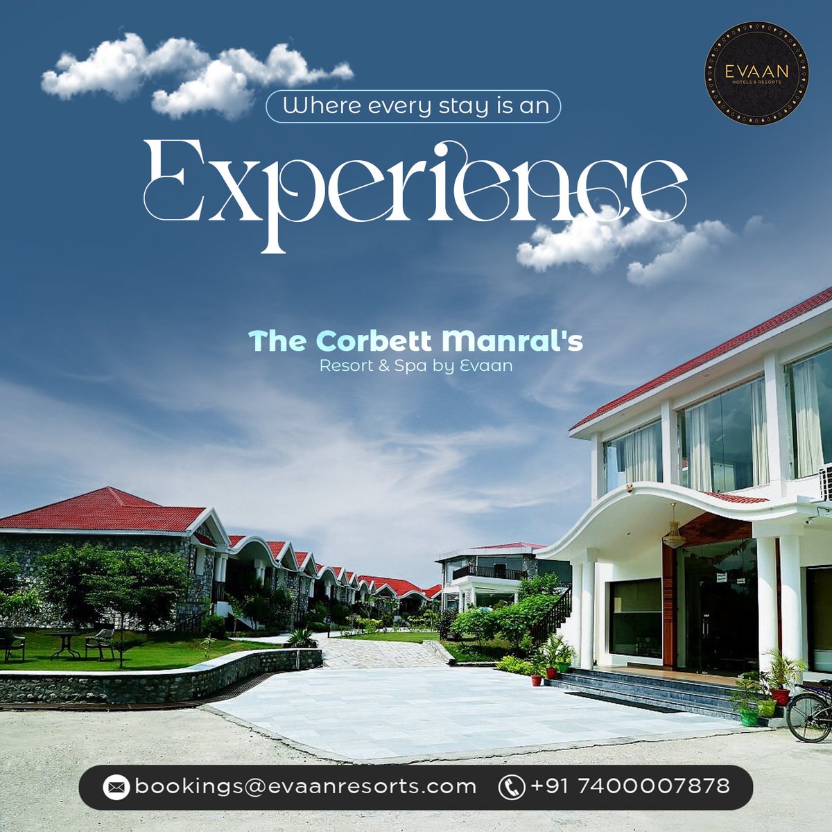 EvaanResorts's tweet photo. Where every stay is more than just a getaway—it's an experience. 🌿 Immerse yourself in the luxury of nature at The Corbett Manral's Resort &amp; SPA by Evaan. Whether you're looking to unwind or explore, your journey begins here! 🌄 Book your escape today for a vacation like no ot https://t.co/9lqk93P041