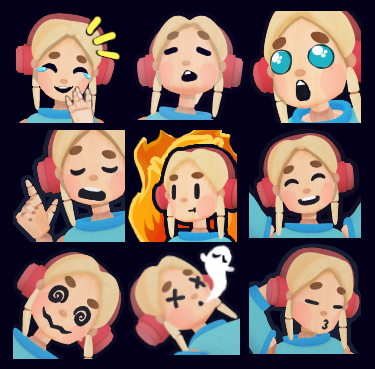 Made some new Twitch Emotes! 😄 Hoping I can figure out how to make true animated ones sometime 🤔