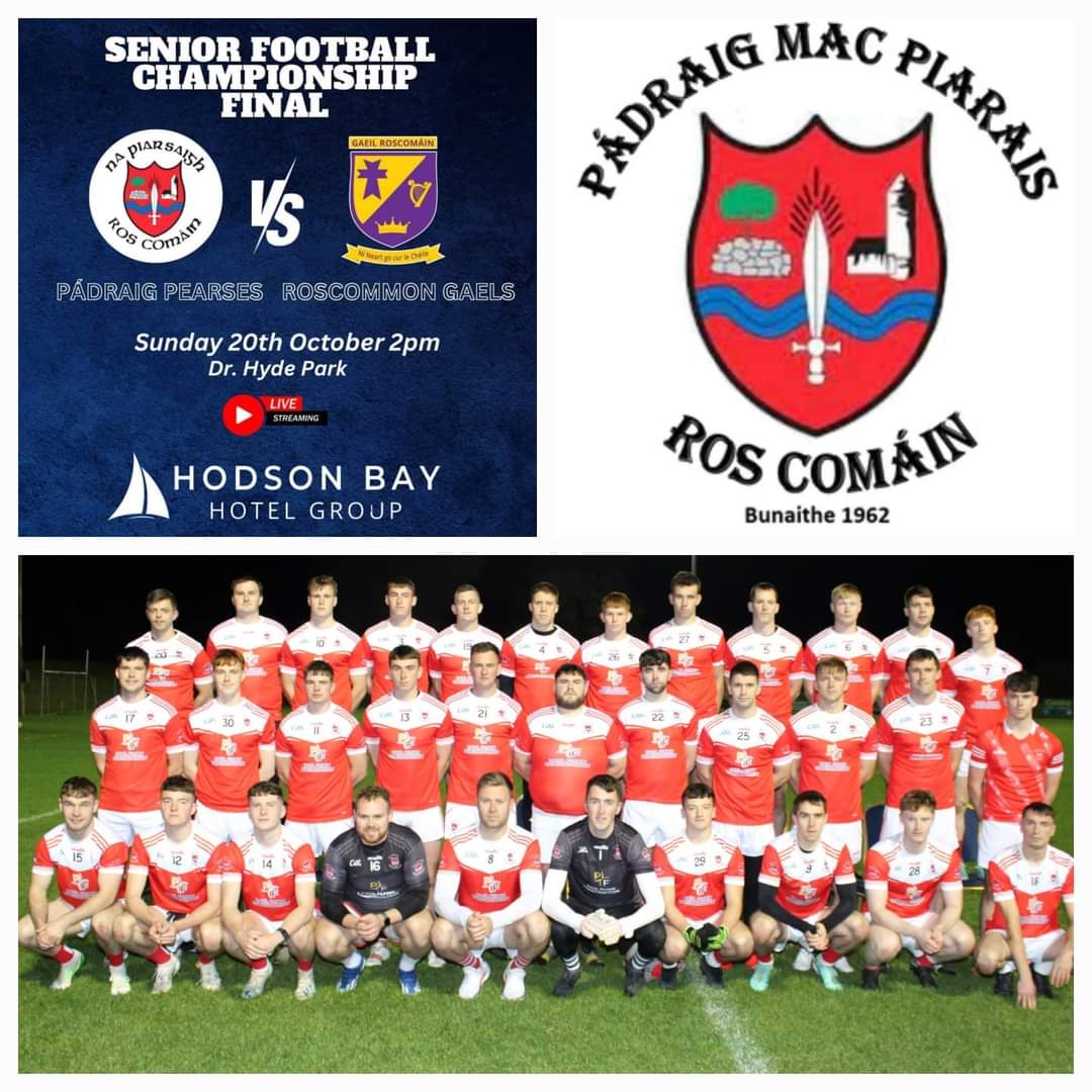 MooreCouncil's tweet image. 🇮🇩 The very best of luck to @propearses Padraig Pearses Mens Senior Football Team who play in the Roscommon GAA Senior Football Championship Final v Roscommon Gaels TOMORROW, Sunday at 2pm in Dr. Hyde Park in Roscommon.