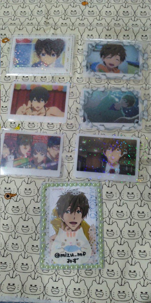 mizu_mf's tweet photo. 【交換】郵送交換希望
Free！ミニフォトカード(第1弾)ランダム510種
譲)画像1枚目
求)画像2枚目の対になる絵柄の真琴・遙>真琴&amp;渚(プリクラみたいな絵柄)>イワトビちゃんサメヅカちゃん>その他所持していない真琴・遙
画像添付して頂けましたら幸いです
検索からでもよろしくお願いいたします https://t.co/t9E8lKtiQw