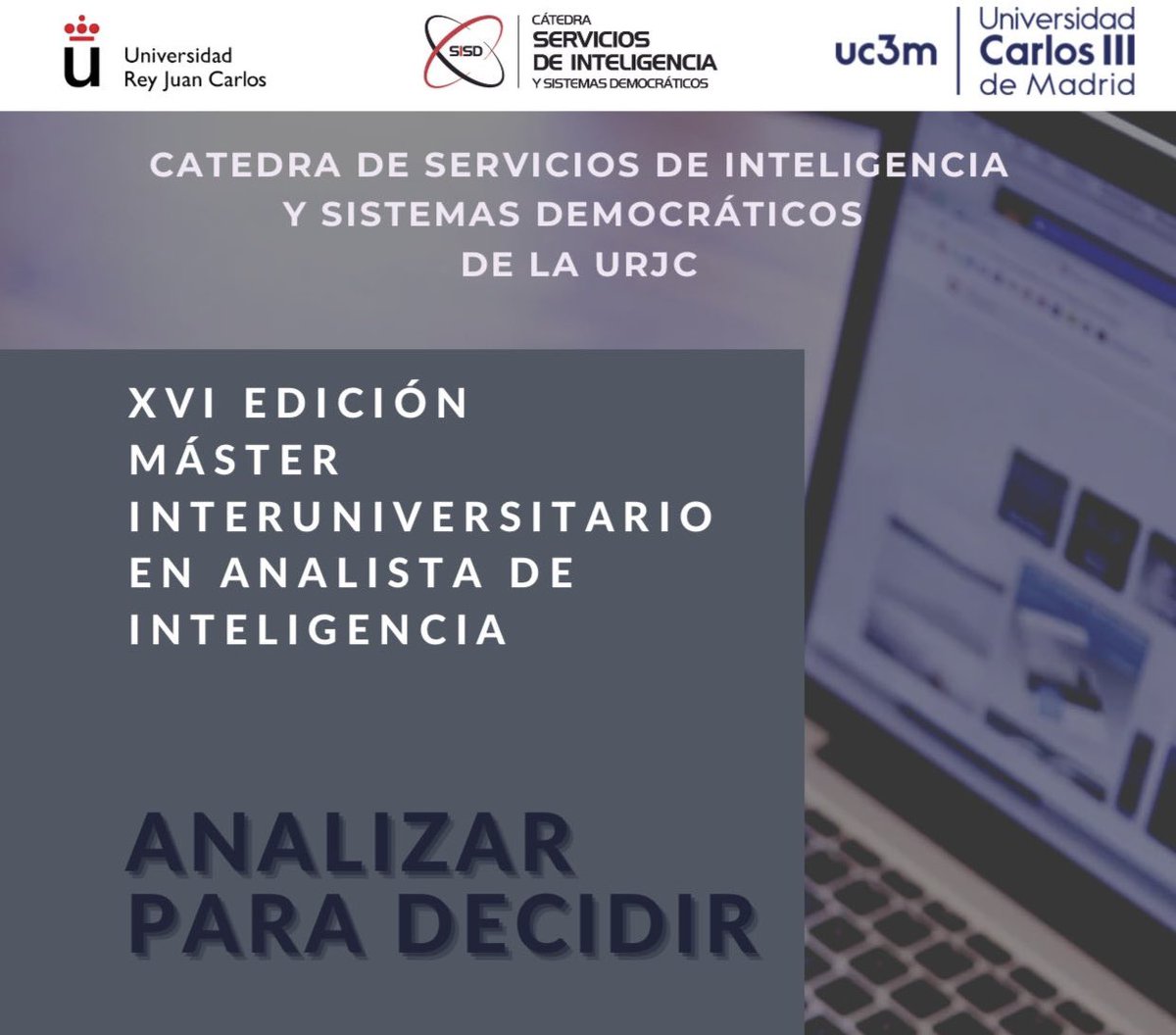 Hemos comenzado la XVI edición del Máster en analista de Inteligencia. Con las conferencias de D. Fernando Velasco, Director de la Cátedra de Servicios de Inteligencia y Don M. Ángel Ballesteros ex director del Departamento de Seguridad Nacional de España

masteranalistadeinteligencia.com
