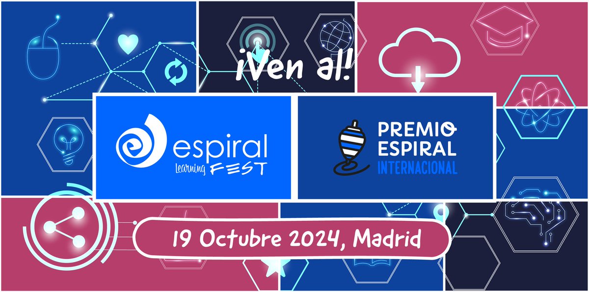 🎉 ¡El Espiral Learning Fest ya está aquí! 🚀 Estamos listos para celebrar 18 años de innovación educativa. Mira el cartel de este año y prepárate para una jornada inolvidable llena de aprendizaje y diversión. 🌟📚 #ELF24 #PIE24