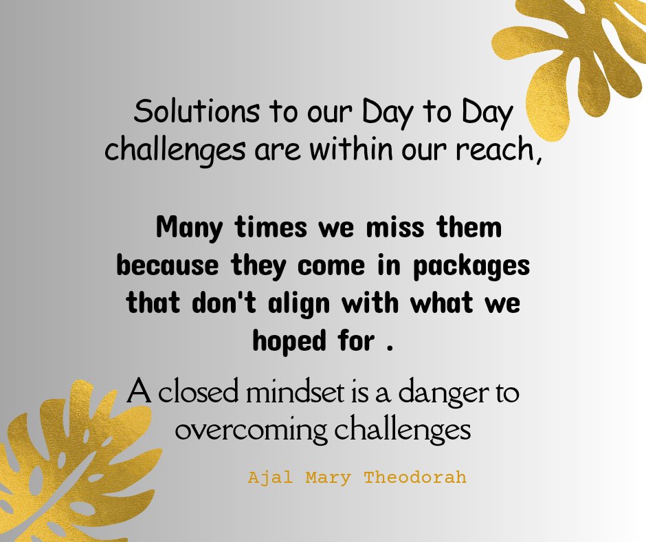 theodorah_a's tweet photo. A closed mindset is a danger to overcoming challenges 
#MindsetShift #PersonalDevelopment #postivemindset https://t.co/kTGPhncFwJ