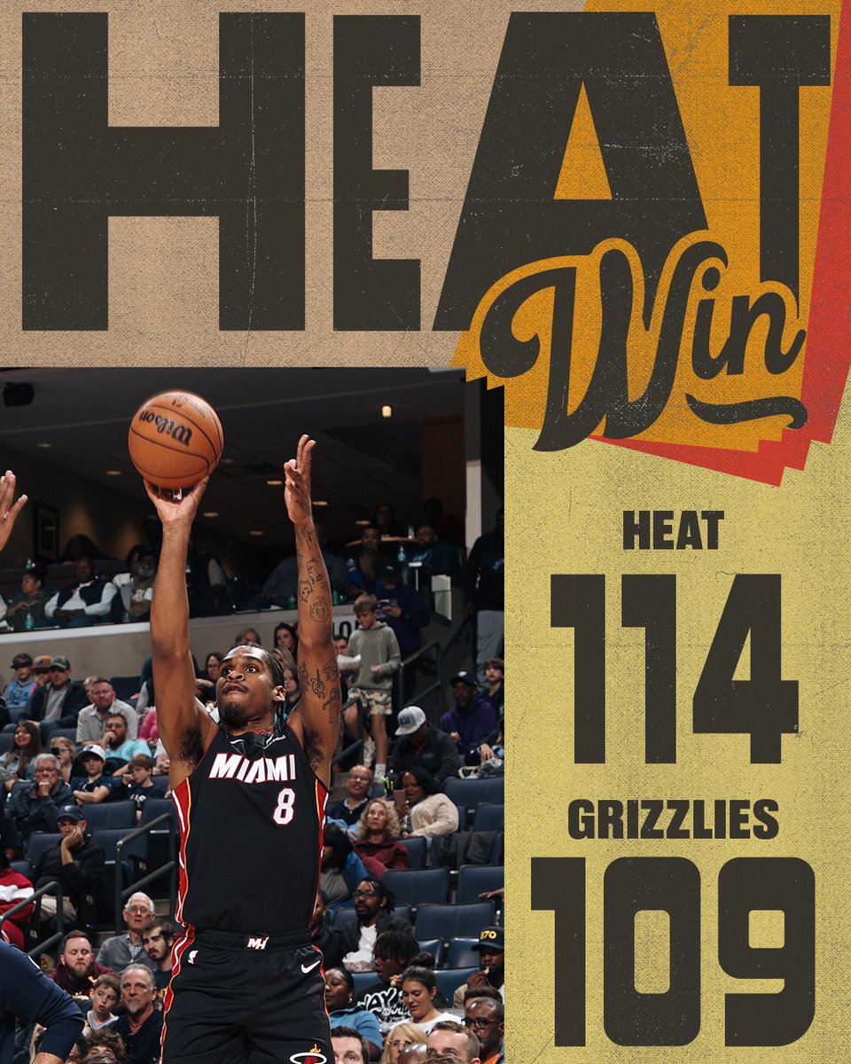 MiamiHEAT's tweet photo. Ending preseason with a DUB 🔥 https://t.co/ea1e3Rtfk2