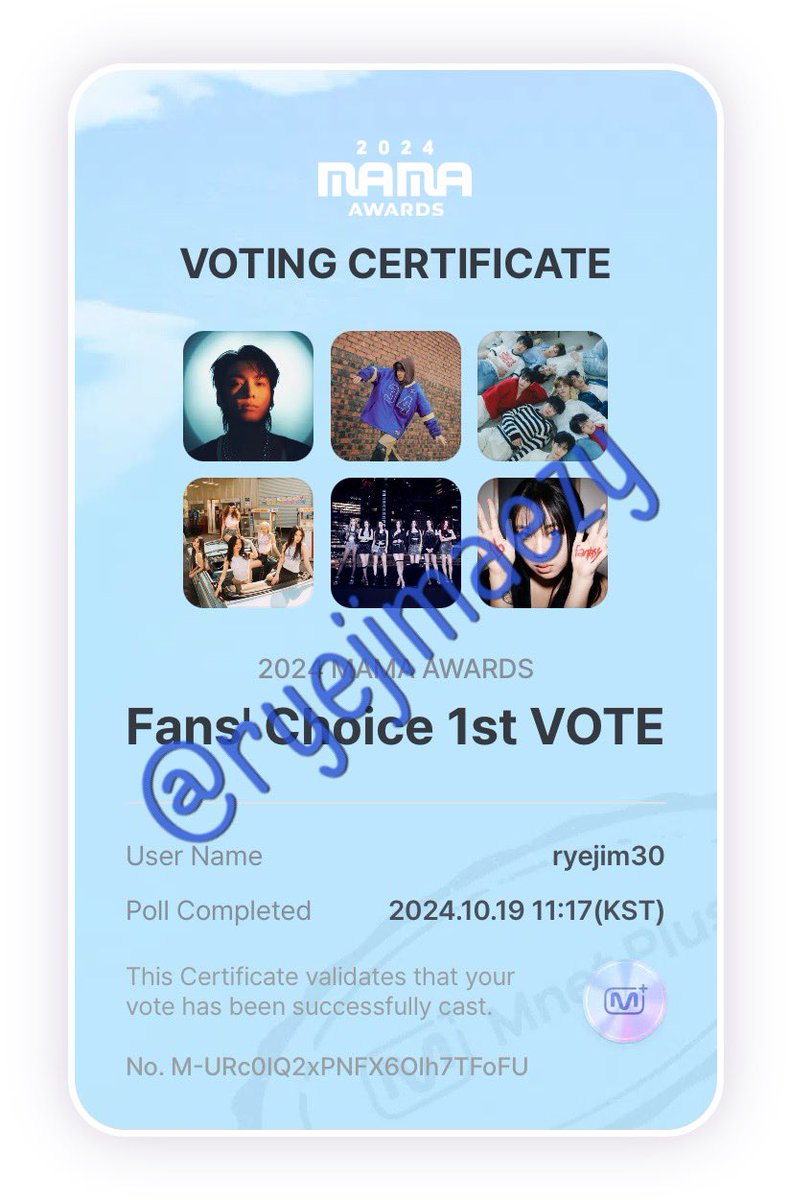 ryejimaezy's tweet photo. I only gave 1 #MAMAVOTE2024 for #JUNGKOOK #ZEROBASEONE #JHOPE #BABYMONSTER #GIDLE #LEEYOUNGJI  as my followers not reach 2k as required.

Thank you for participating 🙏 https://t.co/tdgwkaMPd8