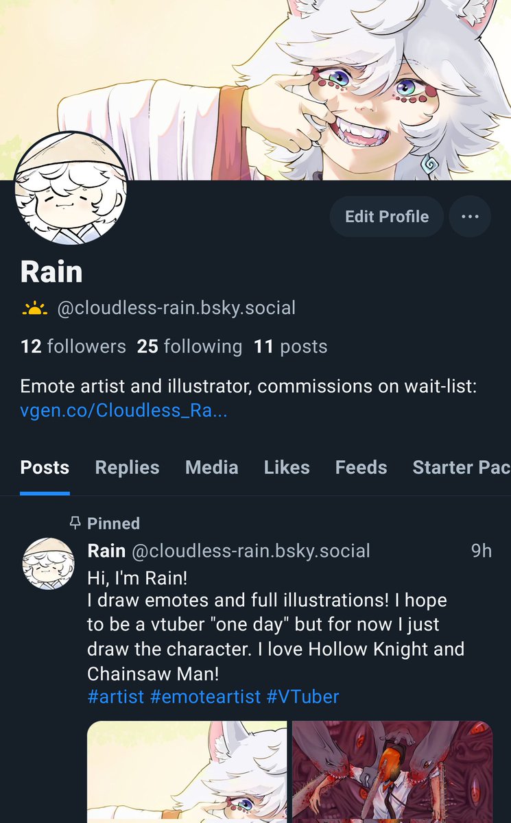 Cloudless_Rain_'s tweet photo. I'm officially making the switch to bluesky now that Twitter decided it prefers AI over it's users. Please join me over there! Maybe a new platform will convince me to post more often 🙃 https://t.co/5DB6XdS3po