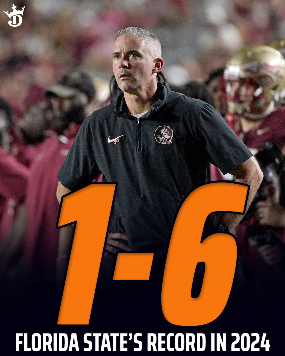 DraftKings's tweet photo. Florida State loses to Duke for the first time in program history.
The Seminoles are now 1-6 this season. https://t.co/XFRhDg90sA