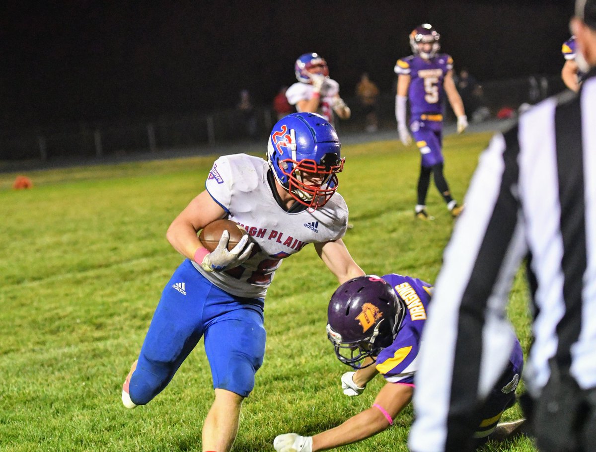 SportsANR's tweet photo. Gage Friesen scores six times as High Plains picks up a 64-12 win at Deshler. The Storm is headed to the playoffs with a 6-2 record. #nebpreps https://t.co/DvnsoOItdk