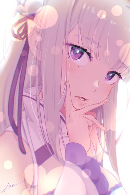 ちっちゃくびくとりー何気にエミリアたん描いたの初でした。#リゼロ #rezero 