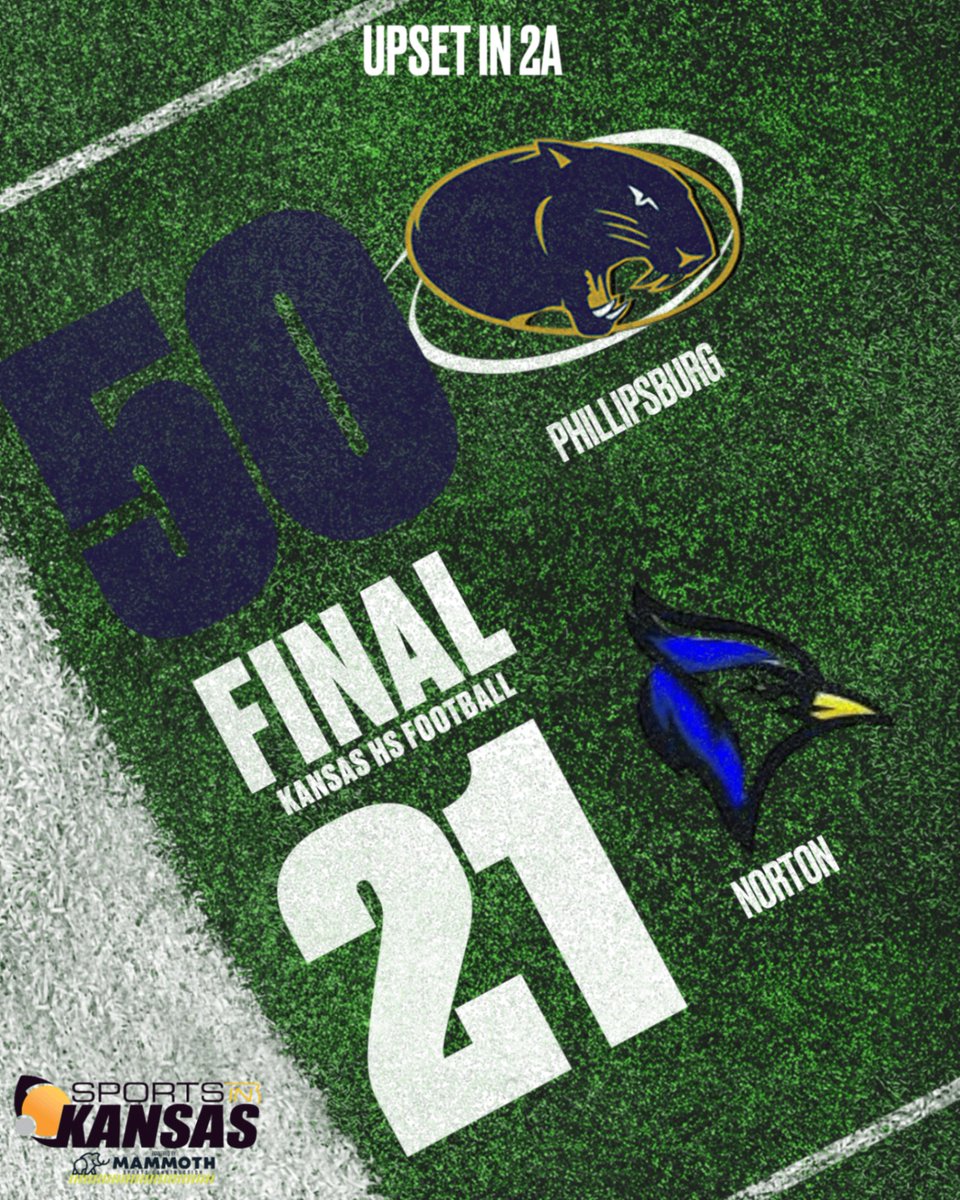 What a win for Phillipsburg (2A🏈, 4-3) as they pull off an upset over state ranked and previously unbeaten Norton in dominating fashion tonight. #sportsinkansas