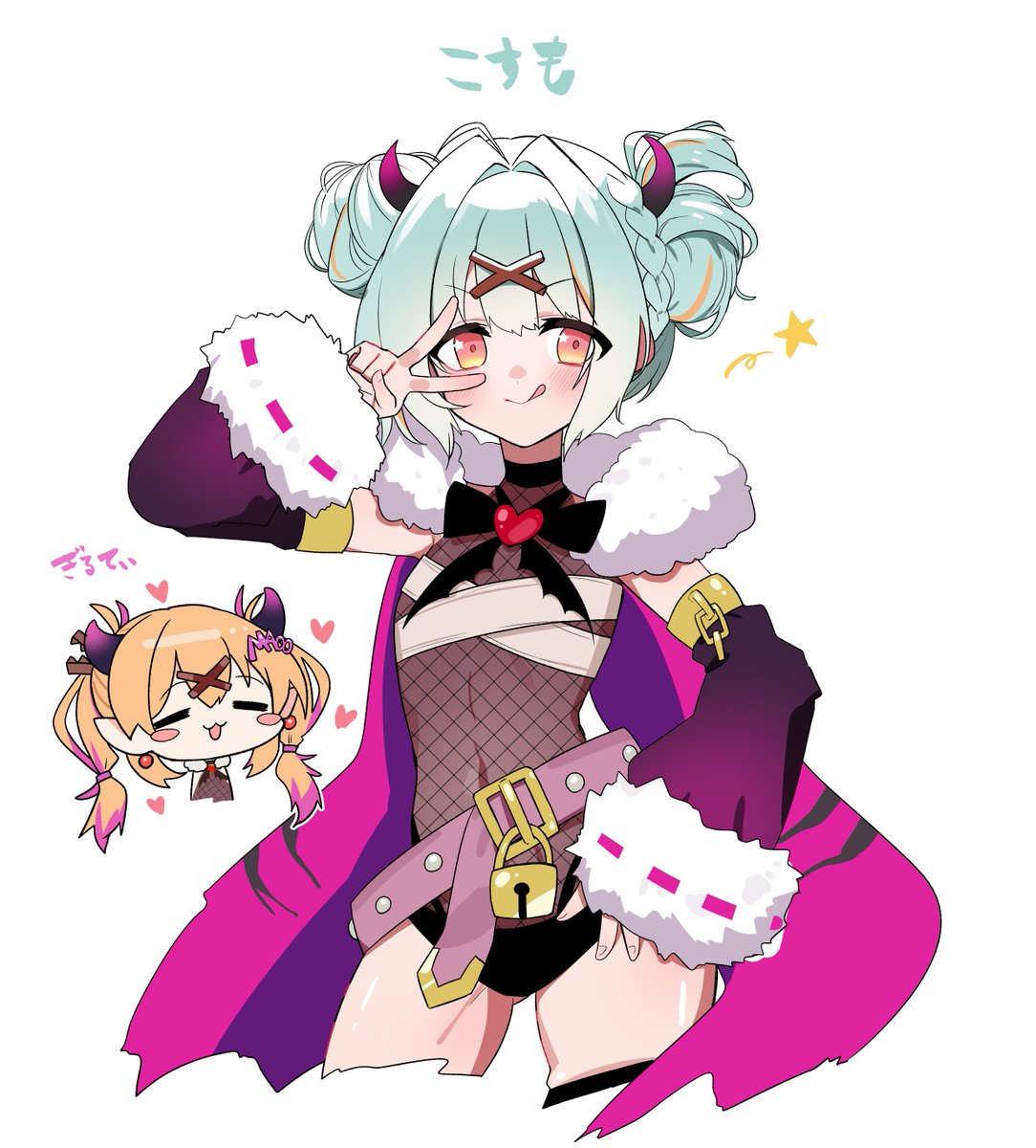 「ぎる虐がしたかった(建前)(ぎるちゃんの衣装着せたらハロウィンっぽいなとおもって」|水火ミミック🎪のイラスト