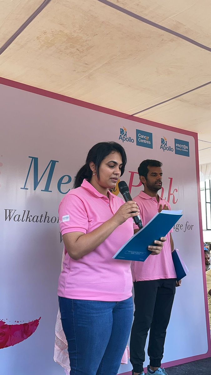 ApolloProton's tweet photo. With Dr. Asha Reddy at the helm, the Men in Pink took a heartfelt pledge to
stand by women, raising awareness and encouraging proactive health
measures."
MenInPink #TalkPink #Breastcancerawareness #WinningOverCancer
#ApolloProton # WearPInk #Walkforcause https://t.co/QPToLBC0qO