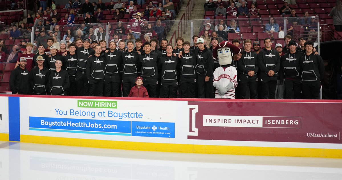 UMass Baseball (@umassbaseball) on Twitter photo Special moment with our <a href="/GoTeamIMPACT/">Team IMPACT</a> captain, Blake!
Thank you to <a href="/UMassHockey/">UMass Hockey</a> for having us out on the ice tonight!
#Flagship 🚩 Special moment with our <a href="/GoTeamIMPACT/">Team IMPACT</a> captain, Blake!
Thank you to <a href="/UMassHockey/">UMass Hockey</a> for having us out on the ice tonight!
#Flagship 🚩